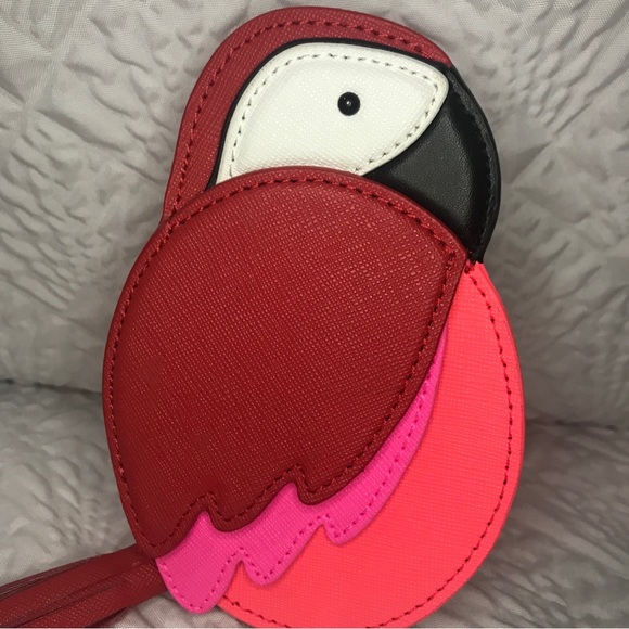 SOLD……..Kate Spade Leather Parrot Coin Purse Bag Novelty - Picture 2 of 9